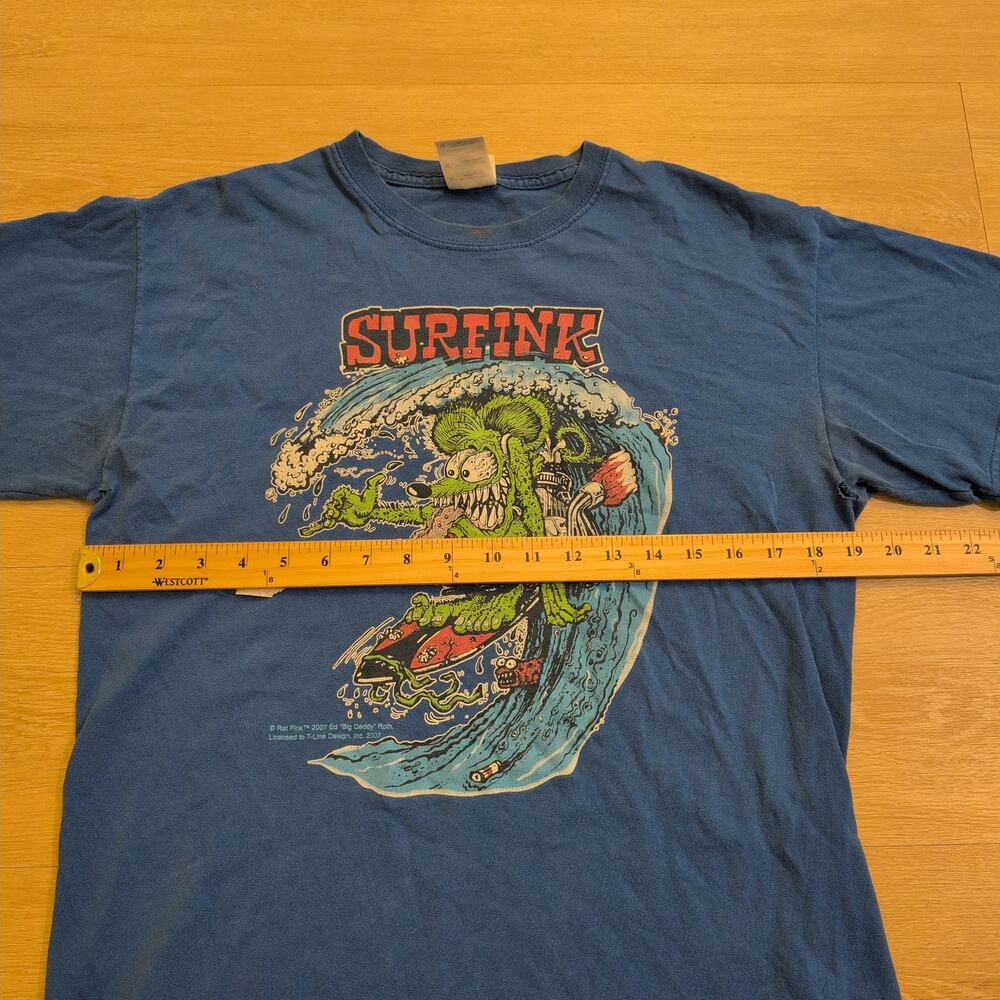 VTG Rat Fink SurfInk Adult Medium Shirt Big Daddy Thrashed Surfer‎ 2007 - Picture 7 of 9